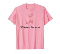 David Gilmour Line Art Maglietta, Uomo, Rosa, XL