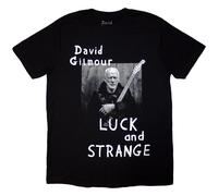 Rock Off officially licensed products T-shirt da uomo David Gilmour Luck & Strange Portrait Nero