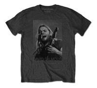 David Gilmour On Microphone Half-Tone autorizzato Uomo maglietta