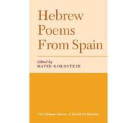 David Goldstein Hebrew Poems from Spain (Tascabile)