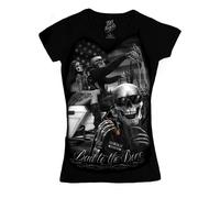David Gonzales Arte Dga Ride Or Die Ragazza Bad To The Bone Donna Vneck Camicia