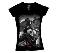 David Gonzales Dga Highway To Hell Biker Tattoo Moto Adolescenti V Collo Camicia