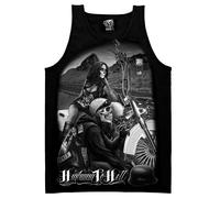 David Gonzales Dga Ride Or Die Highway To Hell Skull Biker Uomo Canottiera M-3XL