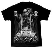 David Gonzales Dga Ride Or Die il Mio Vecchio Donna Moto Teschio Rocker da Biker