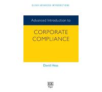 David Hess Advanced Introduction to Corporate Compliance (Copertina rigida)