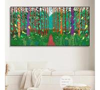 David Hockney Abstract Spring Arrives Trees Path Landscape Art Poster Canvas Painting Stampe murali Immagine Soggiorno Arredamento casa 80x160cm Senza cornice