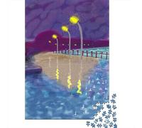 David Hockney Puzzle arte Da 1000 Pezzi, Puzzles museo Per Adulti, opere d'arte famose nel mondo Impossible Rompicapo, Gioco Di Abilità Colorato, Regalo Per Le Vacanze O Per Il Compleanno