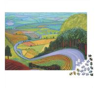 David Hockney Rompicapo,Puzzle arte, Puzzles opere d'arte famose nel mondo Per Adulti, Jigsaw Puzzles, Impegnativo Puzzle Di Legno dipinto, Stampa A Colori 1000 Pcs