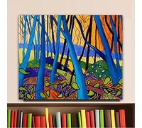 David Hockney Winter Trees Pittura su tela Modern Canvas Print Poster Wall Art Immagini astratte Soggiorno Decorazione dell'ufficio Senza cornice (Color : No frame, Size : 40x60cm (16X24in) 1pcs)