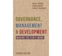 David Hulme Mark Turner Willy Governance, Management and Dev (Copertina rigida)