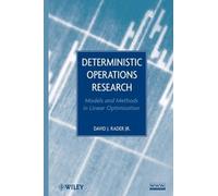 David J. Rader Deterministic Operations Research (Copertina rigida)