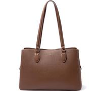 David Jones - Borsa a mano grande da donna con tracolla in pelle PU, Marrone Cognac, L