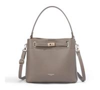 David Jones - Borsa a Mano Secchio Indossato a Spalla - Borsa a tracolla di medie dimensioni - 3 scomparti multitasche - Elegante classico chic città alla moda Designer Bucket Bag, Marrone tortora