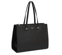 David Jones - Borsa a Spalla Tote Shopper Donna - Borsa a Mano Simil Pelle PU Grande Shopping Lavoro Formato A4 - Borsa Capiente Elegante Manico Lungo Quotidiana Mode Tendenza - Nero