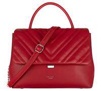 David Jones - Borsa a Tracolla Catena Trapuntata Donna - Borsa a Mano Spalla PU Pelle Media - Messenger Crossbody Bag - Borsetta Elegante Satchel Sera Noche Quotidiana Moda Chevron Clutch - Rosso