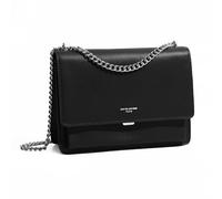 David Jones - Borsa a tracolla da donna - Custodia per cellulare in pelle PU rigida - Catene indossate a spalla - Borsa rettangolare borsa da sera shopping città alla moda, Nero , taglia unica,