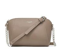 David Jones - Borsa a tracolla da donna trapezio - Borsa a catena indossata a spalla in pelle PU - Borsa a tracolla incrociata Travers pochette sera moda lavoro shopping elegante alla moda chic beige