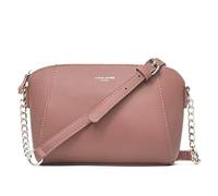 David Jones - Borsa a tracolla da donna trapezio - Borsa a catena indossata a spalla in pelle PU - Borsa a tracolla incrociata Travers pochette sera moda lavoro shopping elegante alla moda chic rosa,