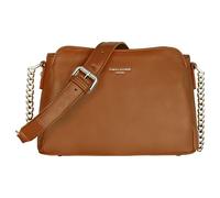 David Jones - Borsa a Tracolla Donna - Piccola Borsa Spalla Catena Simil Pelle PU - Borsetta con 3 Scomparti Tasche - Borsa a Mano Borsello Moda Città Viaggio Shopping - Marrone Cognac
