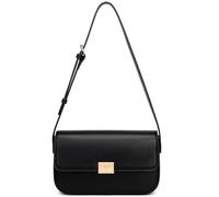 David Jones - Borsa a Tracolla Donna Piccola - Borsetta a Spalla Rigida in Similpelle PU - Pochette con Patta - Borsa Elegante da Giorno e Sera - Classico Chic Moda Città Shopping - Nero