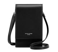 David Jones - Borsa a tracolla per telefono cellulare da donna - Piccola borsa a tracolla - Mini borsa elegante - Ecopelle coccodrillo - Città Lavoro Viaggi Serata, nero 2, taglia unica, Elegante