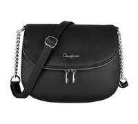 David Jones - Borsa a Tracolla Piccola Donna - a Mano Spalla Catena PU Pelle Zip - Messenger Crossbody Bag Elegante - Pochette Clutch Quotidiana Città Moda Lavoro Viaggio - Nero