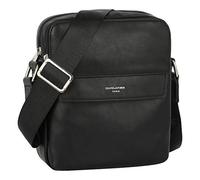 David Jones - Borsa a Tracolla Spalla Uomo - Borsello PU Pelle - Crossbody Messenger Bag Molte Tasche - Borsetta Piccola Cuoio Lavoro Ufficio Business Viaggio - Quotidiana Elegante - Nero