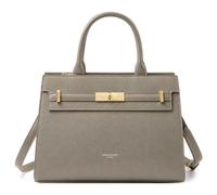 David Jones - Borsa da donna elegante, pelle PU tracolla spalla, Grigio/Tortora, M