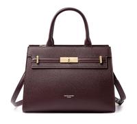 David Jones - Borsa da donna elegante, pelle PU tracolla spalla, Viola scuro, M