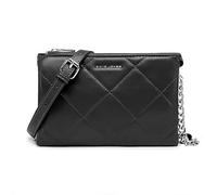 David Jones - Piccola Borsa a Tracolla Donna - Borsetta Catena Simil Pelle PU Trapuntata - Borsa a Spalla Pochette Sera - Sacchetto Borsello Besace Telefono - Shopping Viaggio - Nero
