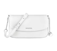 David Jones - Piccola Borsa a Tracolla Donna - Borsetta Spalla Catena PU Pelle - Pochette Clutch Crossbody Bag - Sacchetto Borsello Sera Telefono - Portafoglio Borsa a Mano - Bianco