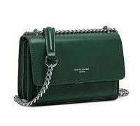 David Jones - Piccola Borsa a Tracolla Spalla Donna - Borsa Mano PU Pelle con Patta - Messenger Crossbody Bag Clutch Borsetta Sera Pochette Elegante Shopping Viaggio - Verde