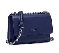 David Jones - Piccola Borsa a Tracolla Spalla Donna - Borsa Mano PU Pelle con Patta - Messenger Crossbody Bag Clutch Borsetta Sera Pochette Elegante Shopping Viaggio - Blu