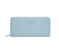 David Jones Portafoglio lungo da donna, in ecopelle, 3 scomparti per banconote, tasca interna con cerniera, scomparti multipli per carte di credito, Strisce blu, Taille unique, Contemporaneo