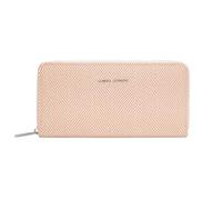 David Jones Portafoglio lungo da donna, similpelle, 3 scomparti per banconote, tasca interna con cerniera, scomparti multipli, A righe adobe rosa, Taille unique, Contemporaneo