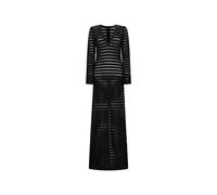 DAVID KOMA - Cutout Striped Long Sleeve Knit Gown - - Dresses - Donna - Nero - XS