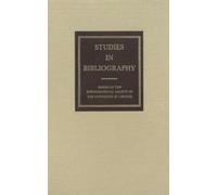 David L. Vander Meulen Studies in Bibliography Volume 61 (Copertina rigida)
