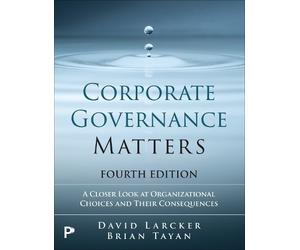 David Larcker Brian Tayan Corporate Governance Matters (Tascabile)