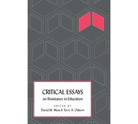 David M. Moss Critical Essays on Resistance in Education (Tascabile)
