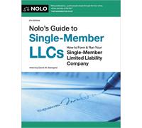 David M Steingold Nolo's Guide to Single-Member Llcs (Tascabile)