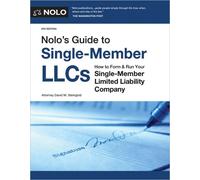 David M Steingold Nolo's Guide to Single-Member Llcs (Tascabile)