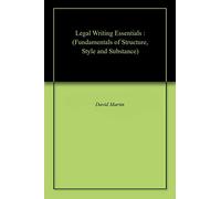 David Martin Legal Writing Essentials (Tascabile)