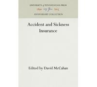 David McCahan Accident and Sickness Insurance (Copertina rigida)