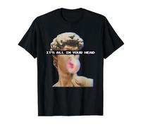 David Michelangelo Bolla Rossa Maglietta con Stampa Grafica Economica, Uomo, Nero, S