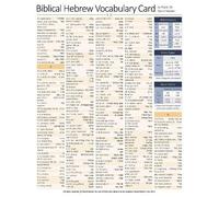 David Moster Biblical Hebrew Vocabulary Card (Tascabile)