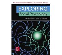 David Myers ISE Exploring Social Psychology (Tascabile)