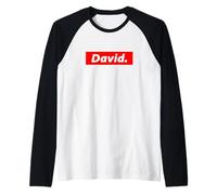 David Name Minimalist Halloween Costume di Nome Dave Maglia con Maniche Raglan