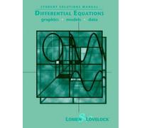 David O. Lomen Student Solutions Manual to accompany Differential E (Tascabile)