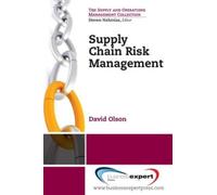 David L. Oslon Supply Chain Risk Management: Tools for Analysis (Tascabile)