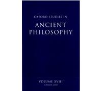 David Sedley Oxford Studies in Ancient Philosophy: Volume XVI (Copertina rigida)